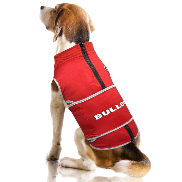 NCAA Georgia Bulldogs Dog Anxiety Calming Shirt Soothing Solution Vest for Dogs/Cats with Anxiety Fears Fireworks Loud Noises Dark Lonely Keeps Dogs Calm & Feeling Safe Relaxing Jacket Small