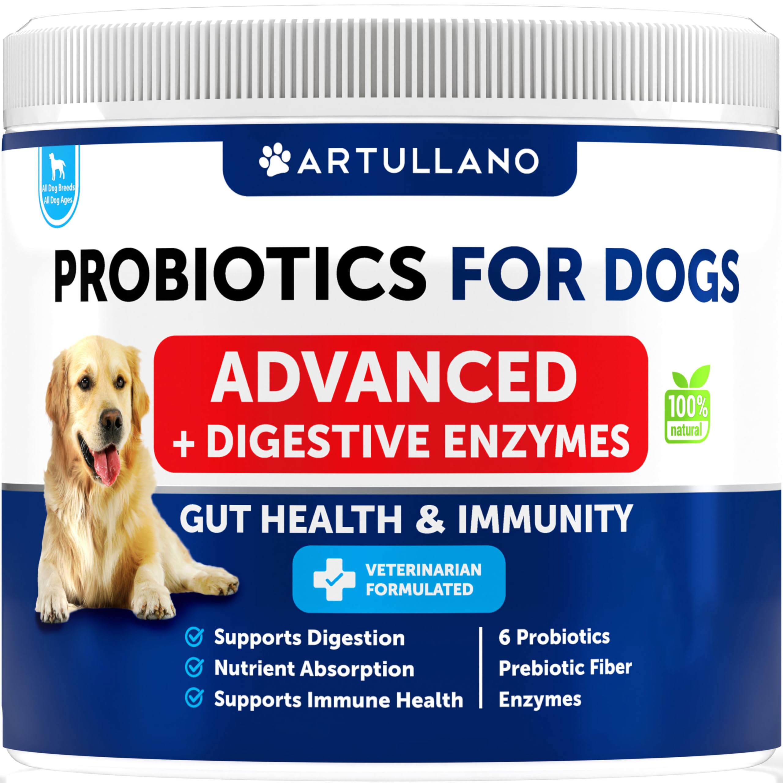 Probiotics for Dogs Chews for Dogs - Probiotics & Prebiotic & Enzymes - Supports Digestion