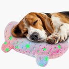 POMESEA Dog Calming Pillow Dog Neck Pillow Soft Fluffy Pet Calming Toy Half Donut Cuddler U-Shaped Pillow for Pets Joint Relief Sleeping Improve (Large Pink)