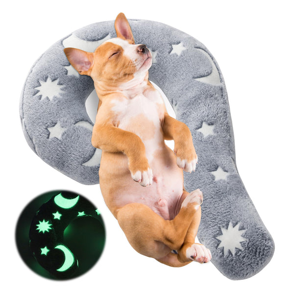 MABOZOO Question Mark Dog Pillow Pet Pillow Glow in The Dark for Dogs and Cats Question Shaped Dog Neck Pillow Calming Pillow Pet Calming Toy for Joint Relief Sleeping Improve