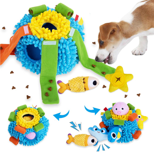 Interactive Squeaky Dog Snuffle Toy | Hide & Seek Puzzle for Small & Medium Dogs